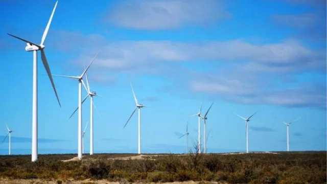 Uno que va tomando forma: así será el parque eólico que proyectan en El Chocón